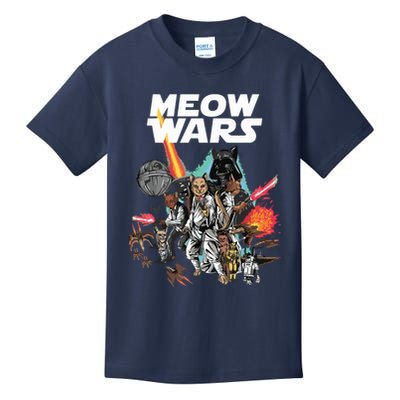 Cat Meow Wars Funny Cat Wars Cat Kids T-Shirt