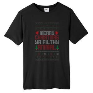 Christmas Merry Xmas Ya Filthy Animal Meme Lol Ugly Xmas Tall Fusion ChromaSoft Performance T-Shirt