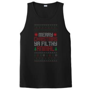 Christmas Merry Xmas Ya Filthy Animal Meme Lol Ugly Xmas PosiCharge Competitor Tank