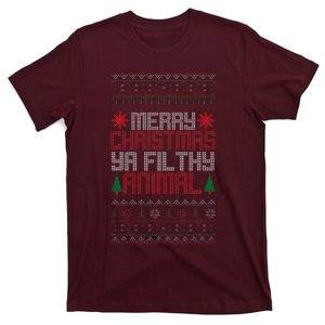 Christmas Merry Xmas Ya Filthy Animal Meme Lol Ugly Xmas T-Shirt