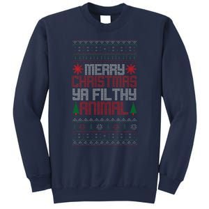 Christmas Merry Xmas Ya Filthy Animal Meme Lol Ugly Xmas Sweatshirt