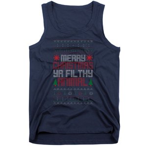 Christmas Merry Xmas Ya Filthy Animal Meme Lol Ugly Xmas Tank Top