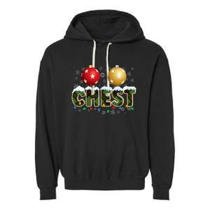 Chestnuts Matching Xmas Funny Christmas Couples Chest Nuts Garment-Dyed Fleece Hoodie