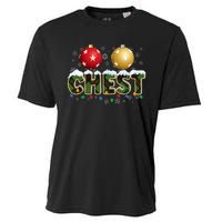 Chestnuts Matching Xmas Funny Christmas Couples Chest Nuts Cooling Performance Crew T-Shirt