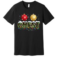 Chestnuts Matching Xmas Funny Christmas Couples Chest Nuts Premium T-Shirt