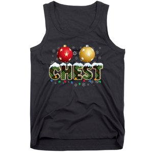 Chestnuts Matching Xmas Funny Christmas Couples Chest Nuts Tank Top