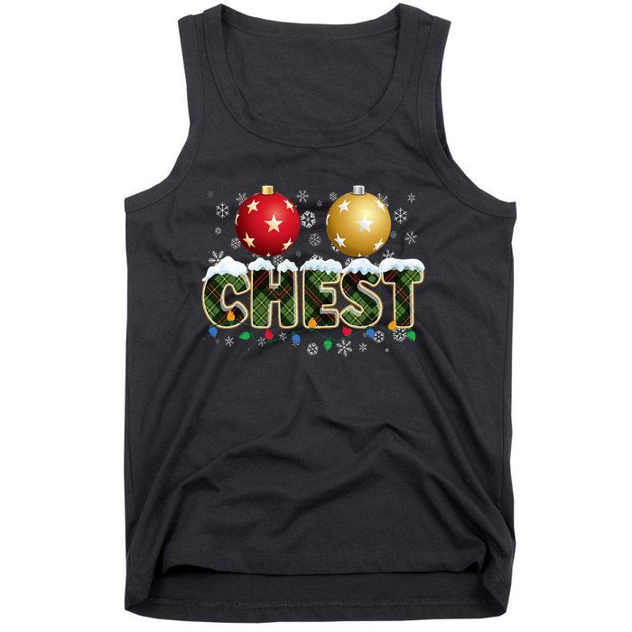 Chestnuts Matching Xmas Funny Christmas Couples Chest Nuts Tank Top