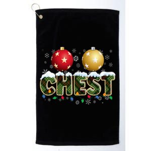 Chestnuts Matching Xmas Funny Christmas Couples Chest Nuts Platinum Collection Golf Towel