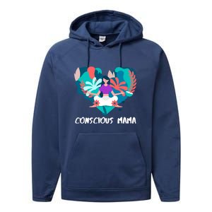 Conscious Mama Yoga Mom Gift Performance Fleece Hoodie