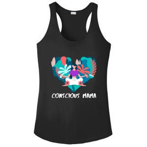 Conscious Mama Yoga Mom Cute Gift Ladies PosiCharge Competitor Racerback Tank