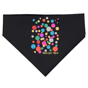 Cute Make You Mark International Dot Day USA-Made Doggie Bandana