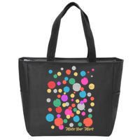 Cute Make You Mark International Dot Day Zip Tote Bag