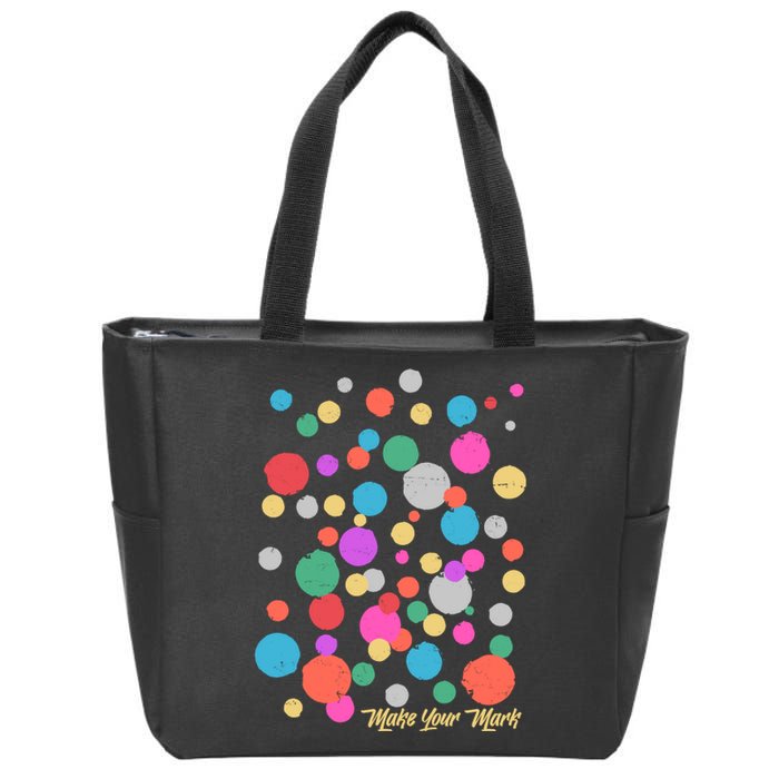 Cute Make You Mark International Dot Day Zip Tote Bag