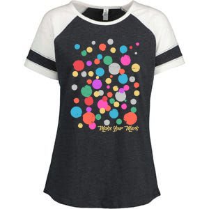 Cute Make You Mark International Dot Day Enza Ladies Jersey Colorblock Tee