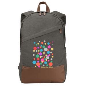 Cute Make You Mark International Dot Day Cotton Canvas Backpack