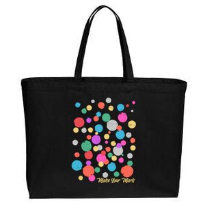 Cute Make You Mark International Dot Day Cotton Canvas Jumbo Tote