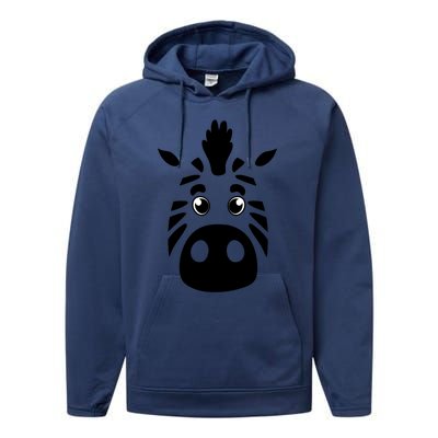 Cool Mountain Zebra Gift For Animal Lovers Performance Fleece Hoodie