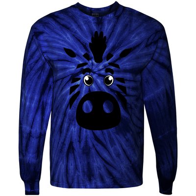 Cool Mountain Zebra Gift For Animal Lovers Tie-Dye Long Sleeve Shirt