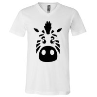 Cool Mountain Zebra Gift For Animal Lovers V-Neck T-Shirt