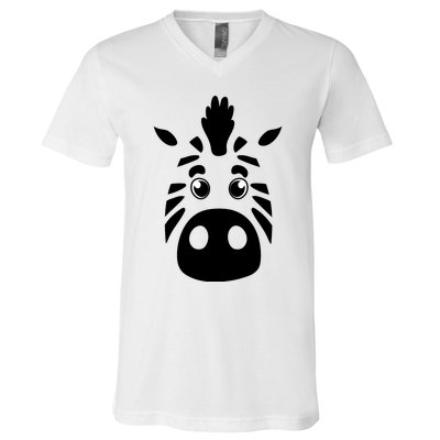 Cool Mountain Zebra Gift For Animal Lovers V-Neck T-Shirt