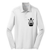 Cool Mountain Zebra Gift For Animal Lovers Silk Touch Performance Long Sleeve Polo