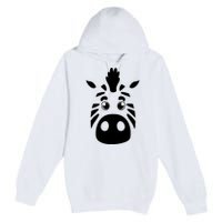 Cool Mountain Zebra Gift For Animal Lovers Premium Pullover Hoodie