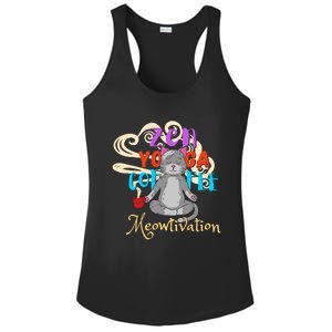 Cat Meditation Zen Yoga Coffee Cat Lovers Yoga Namaste Gift Funny Gift Ladies PosiCharge Competitor Racerback Tank