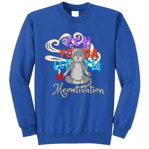 Cat Meditation Zen Yoga Coffee Cat Lovers Yoga Namaste Gift Funny Gift Sweatshirt