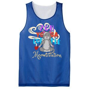 Cat Meditation Zen Yoga Coffee Cat Lovers Yoga Namaste Gift Funny Gift Mesh Reversible Basketball Jersey Tank