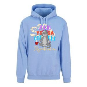 Cat Meditation Zen Yoga Coffee Cat Lovers Yoga Namaste Gift Funny Gift Unisex Surf Hoodie