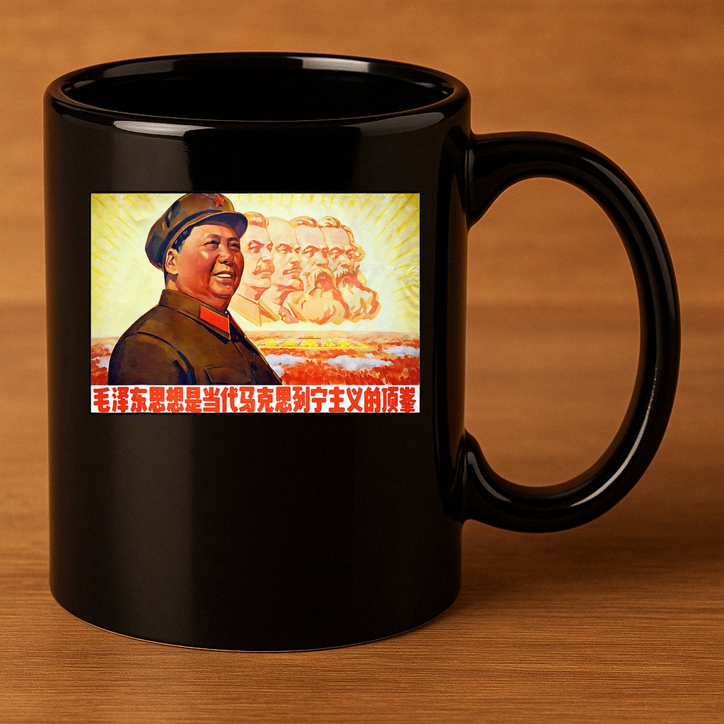 Chairman Mao Zedong And Other Communist Leaders Propaganda 11oz C Handle Ceramic Mug
