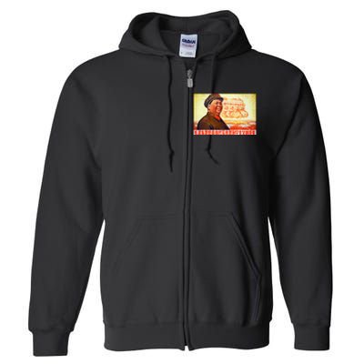 Chairman Mao Zedong And Other Communist Leaders Propaganda Full Zip Hoodie