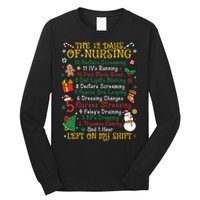 Christmas Nurse 12 Days Of Nursing Long Sleeve Shirt