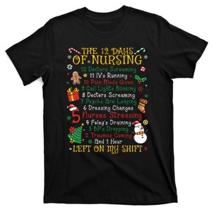 Christmas Nurse 12 Days Of Nursing T-Shirt