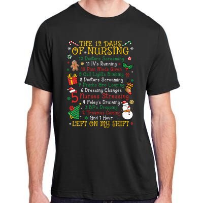 Christmas Nurse 12 Days Of Nursing Adult ChromaSoft Performance T-Shirt