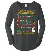 Christmas Nurse 12 Days Of Nursing Women's Perfect Tri Tunic Long Sleeve Shirt