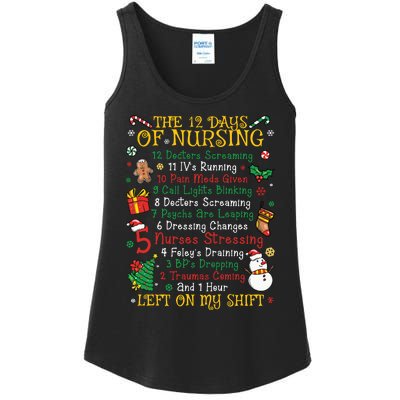 Christmas Nurse 12 Days Of Nursing Ladies Essential Tank