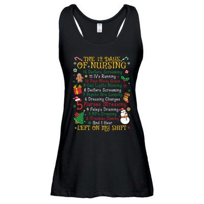 Christmas Nurse 12 Days Of Nursing Ladies Essential Flowy Tank