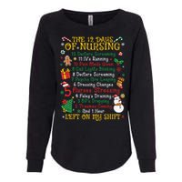 Christmas Nurse 12 Days Of Nursing Womens California Wash Sweatshirt