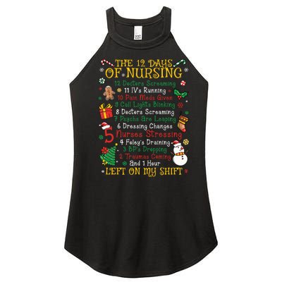 Christmas Nurse 12 Days Of Nursing Women's Perfect Tri Rocker Tank