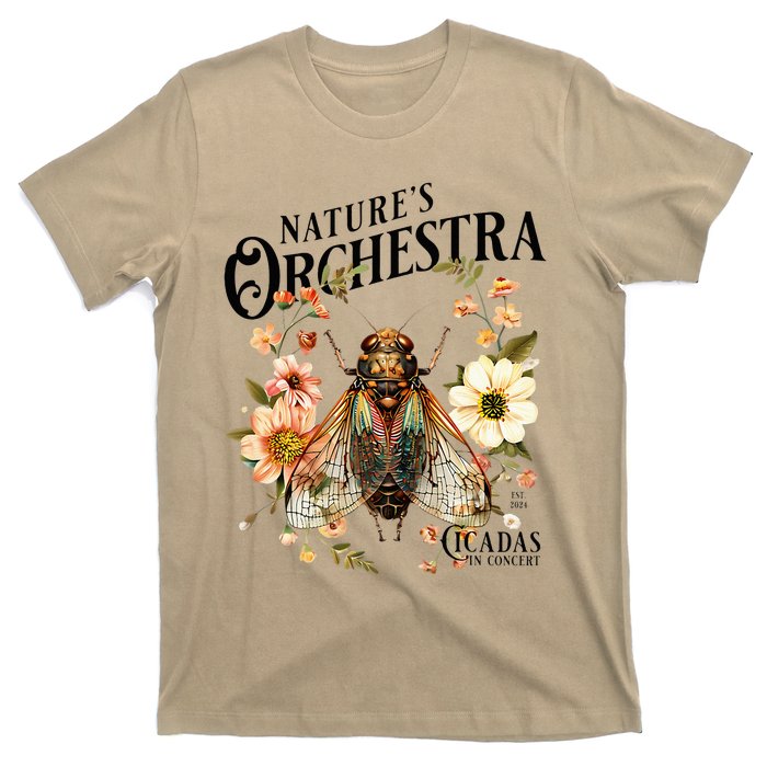 Cicada Nature 2024 Bug Lover Country Flowers T-Shirt