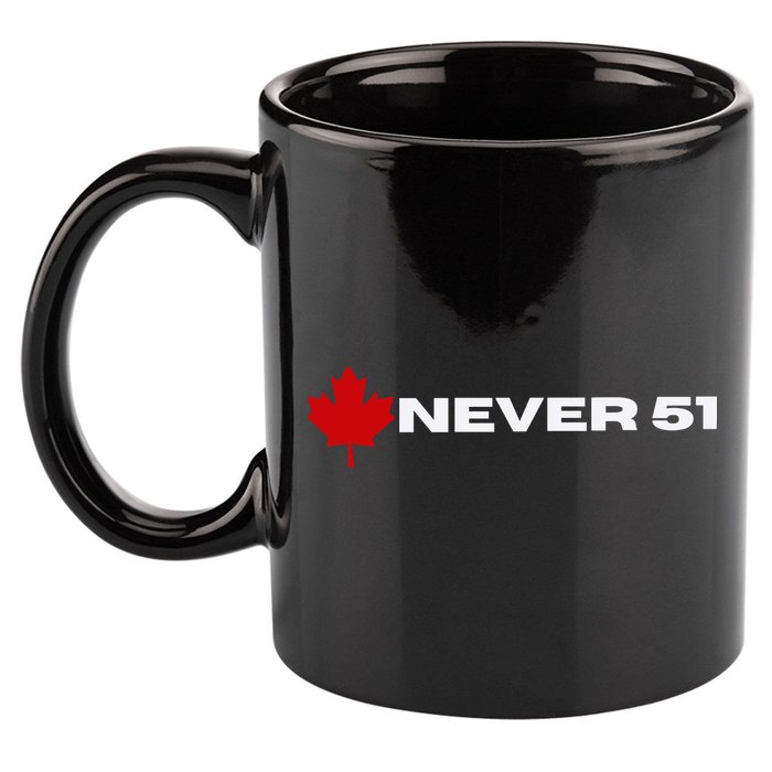 Canada Never 51. 11oz C Handle Ceramic Mug