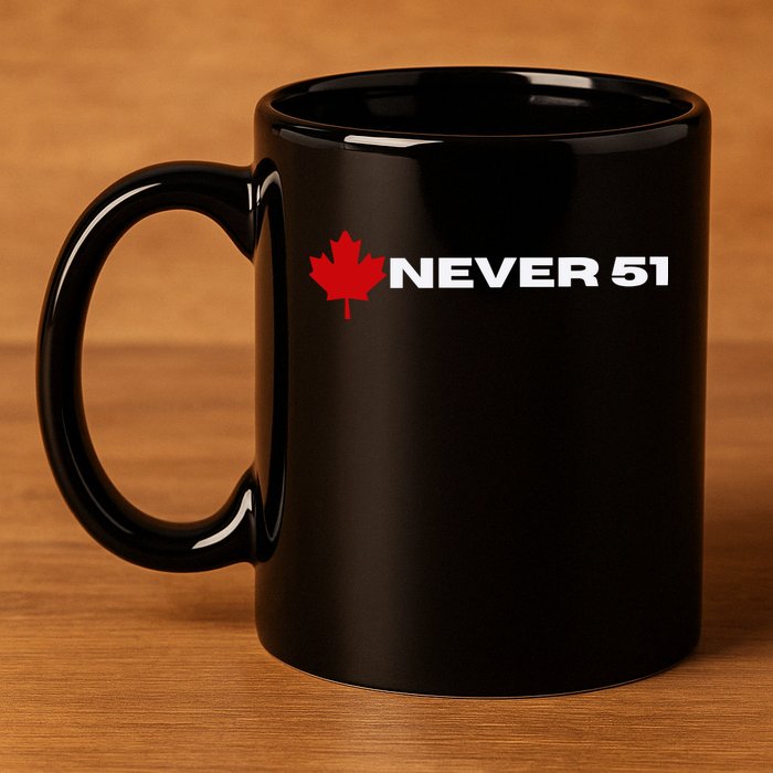 Canada Never 51. 11oz C Handle Ceramic Mug