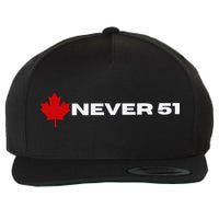Canada Never 51. Wool Snapback Cap