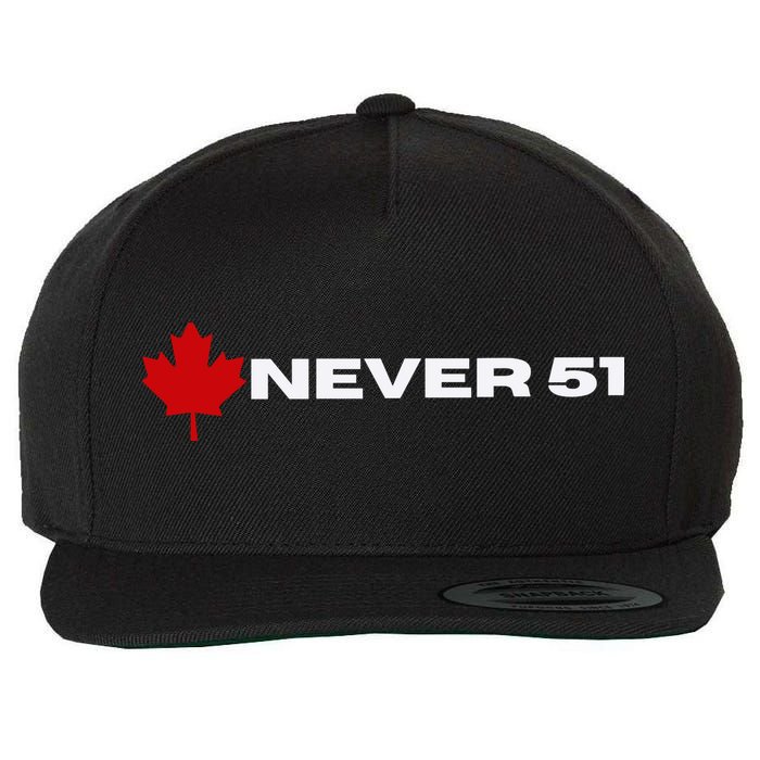 Canada Never 51. Wool Snapback Cap