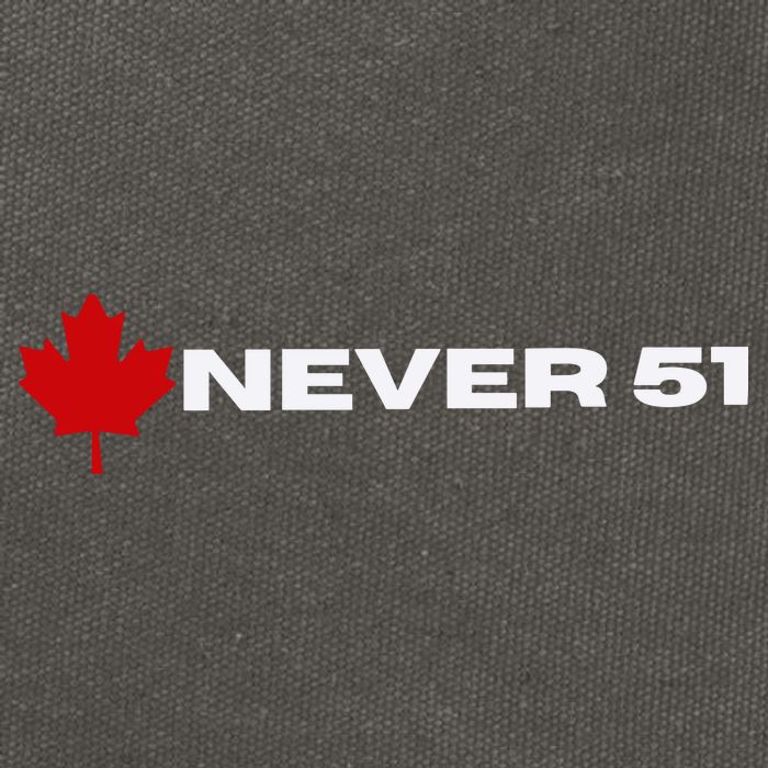 Canada Never 51. Cotton Canvas Backpack