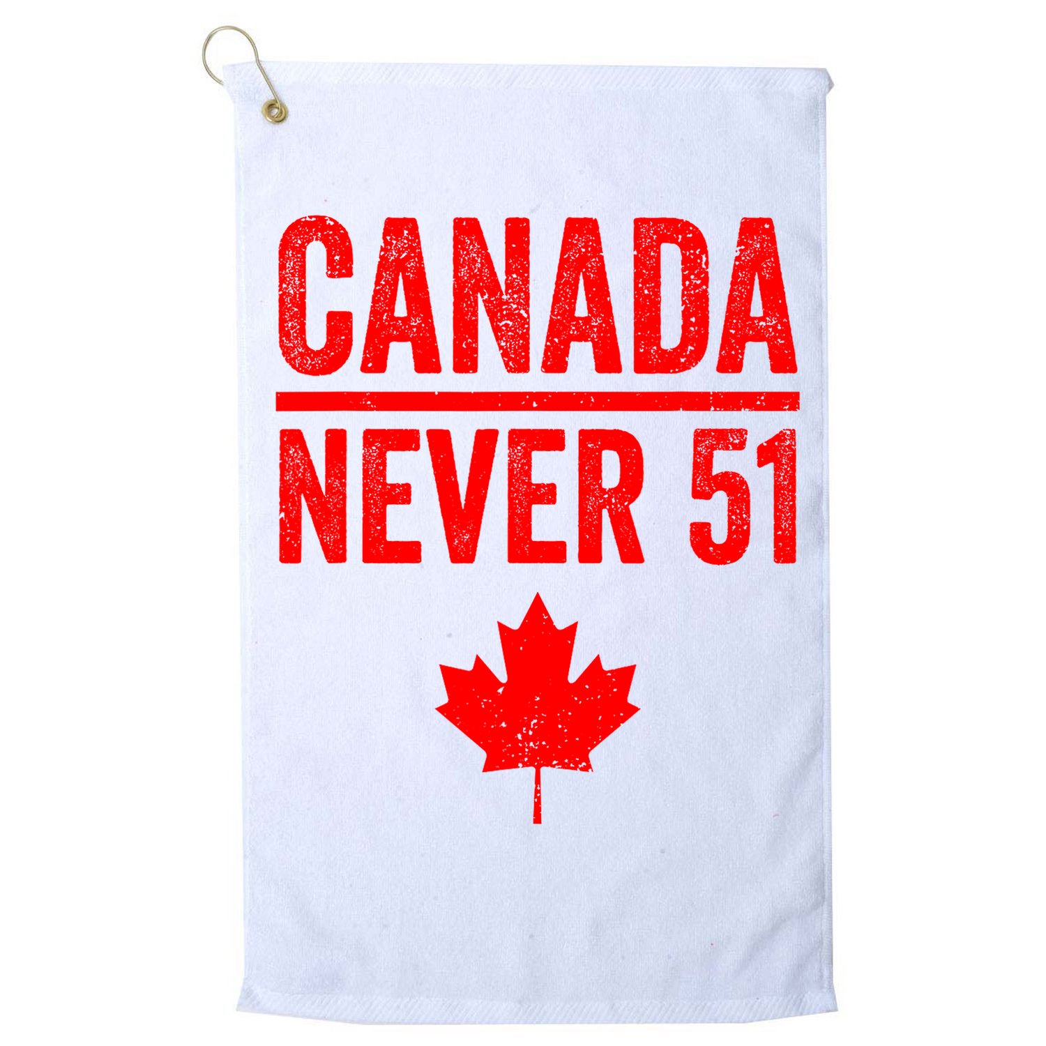 Canadian Never 51 Vintage Golf Towel