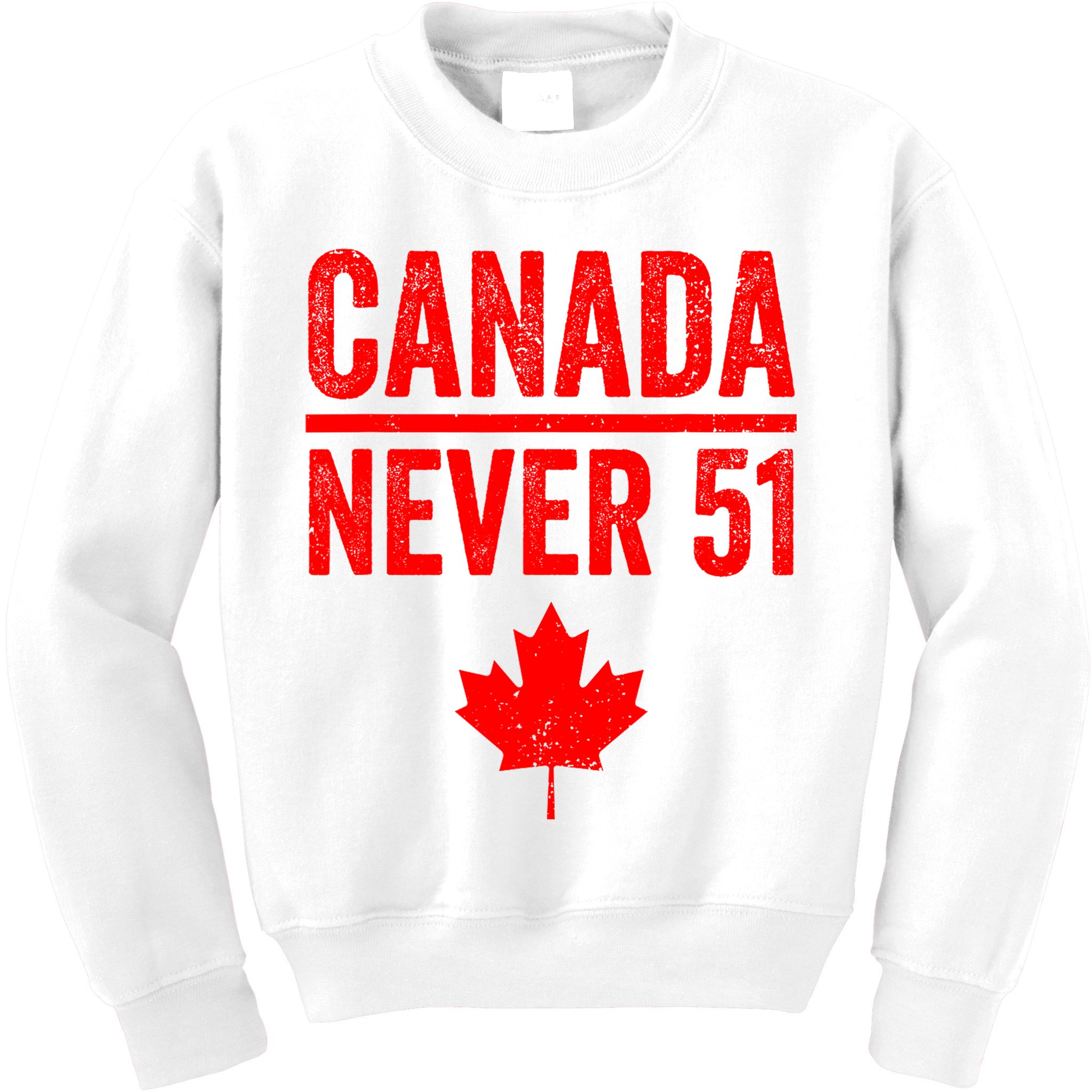 Canadian Never 51 Vintage Kids Sweatshirt
