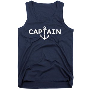 CAPTAIN NAUTICAL ANCHOR BOATER SAILOR YACHTING BOAT OWNER Tank Top