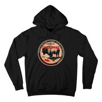 Cherokee Native American Indian Born Freedom Wild Buffalo Hoodie